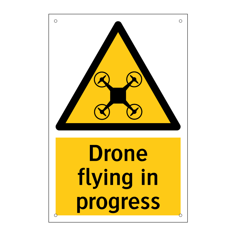 Drone flying in progress