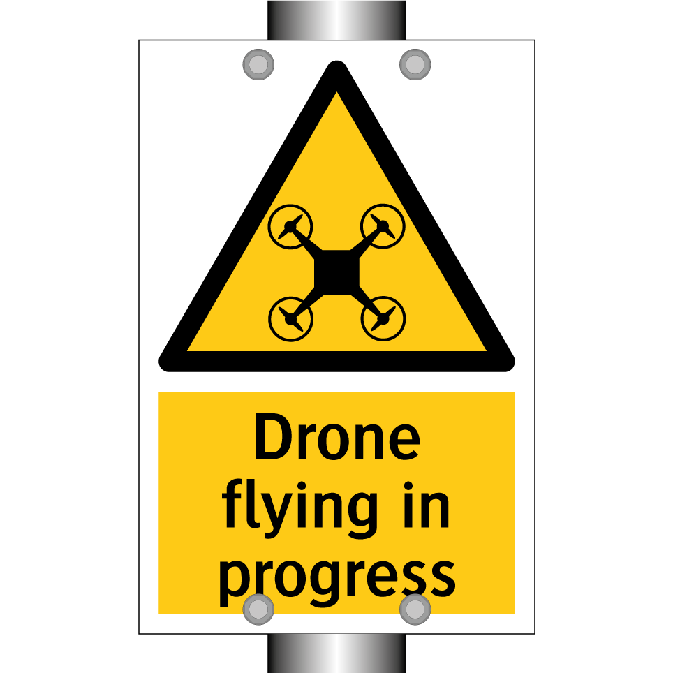 Drone flying in progress