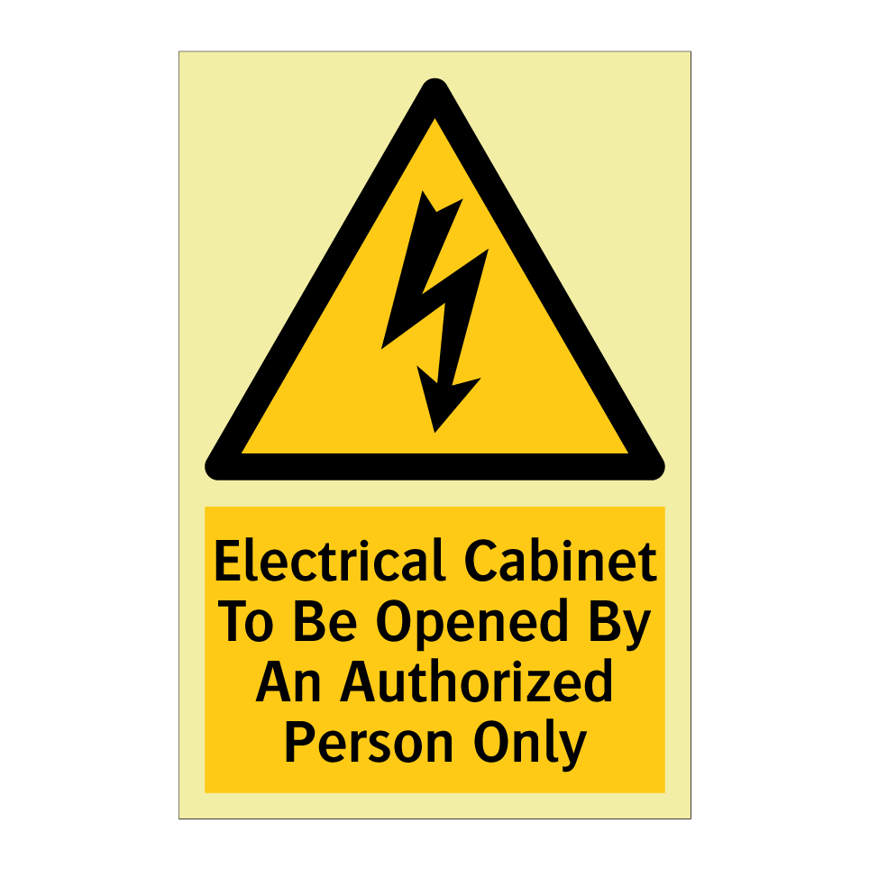 Electrical Cabinet To Be Opened By An Authorized Person Only