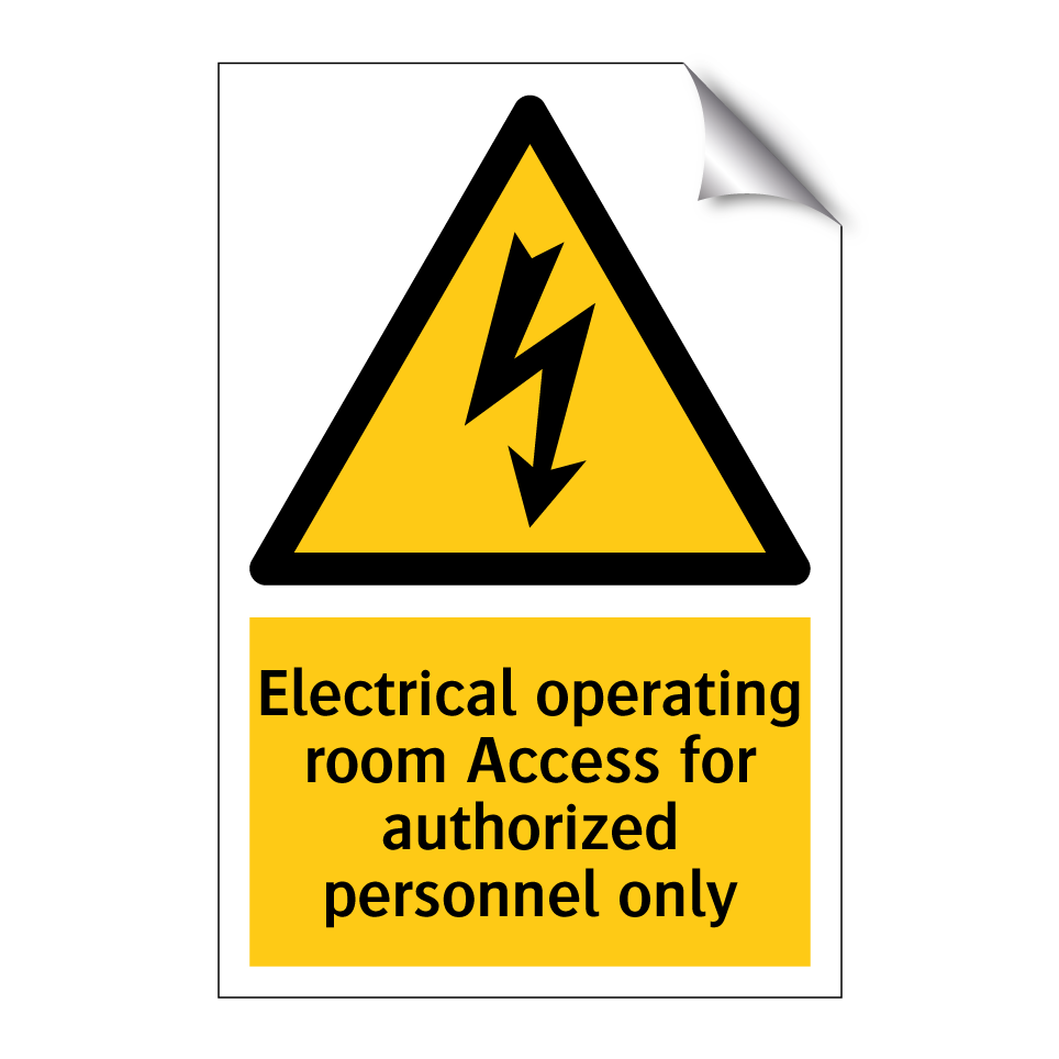 Electrical operating room Access for authorized personnel only