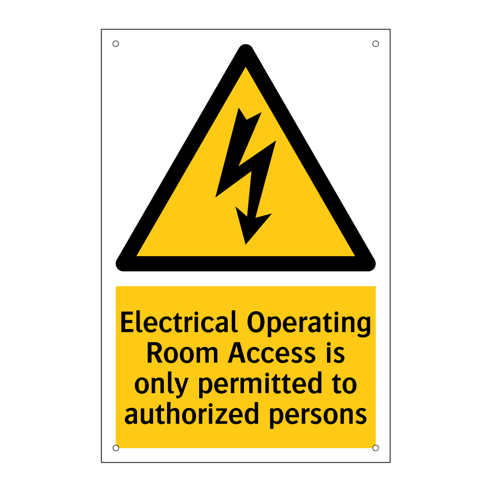 Electrical Operating Room Access is only permitted to authorized persons