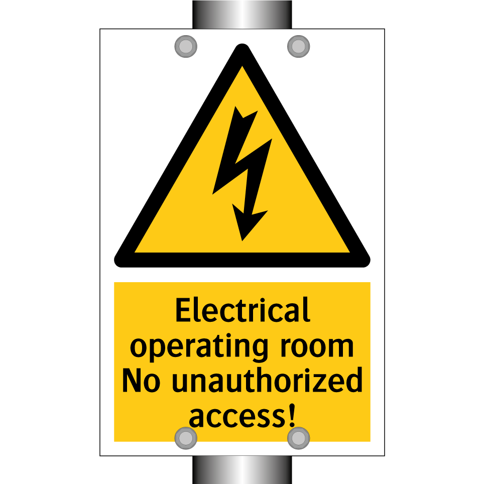 Electrical operating room No unauthorized access!