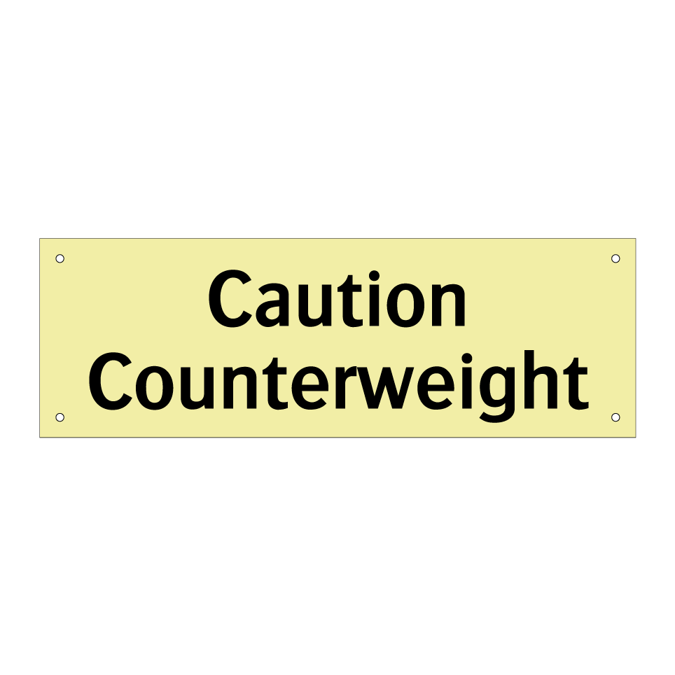 Caution Counterweight