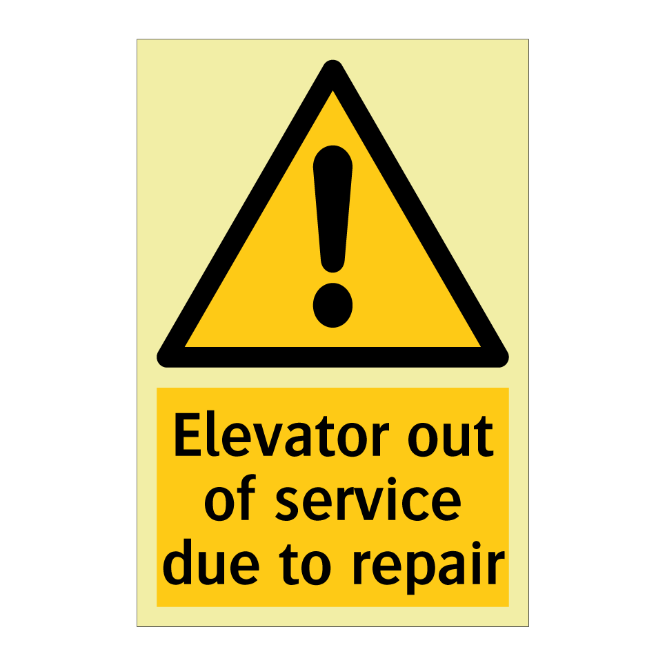 Elevator out of service due to repair