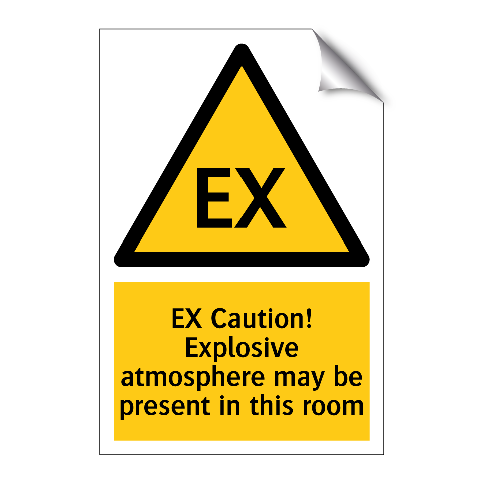 EX Caution! Explosive atmosphere may be present in this room