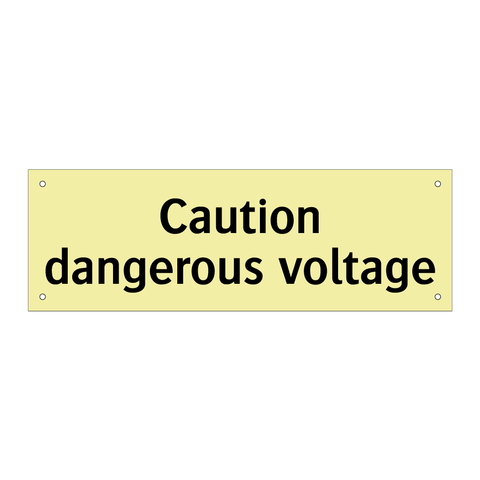 Caution dangerous voltage