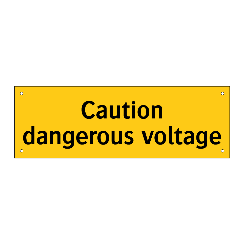 Caution dangerous voltage