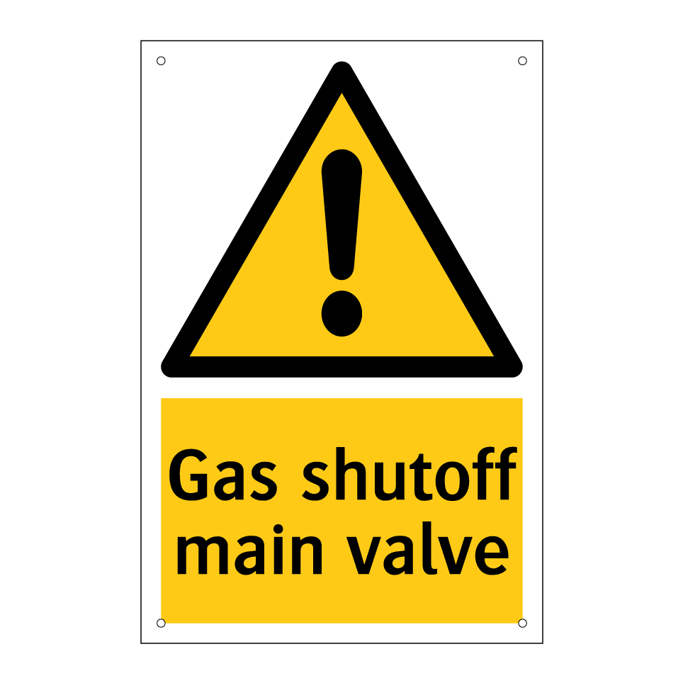 Gas shutoff main valve