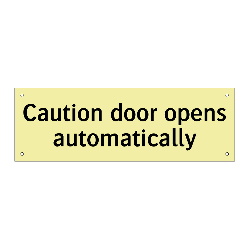 Caution door opens automatically