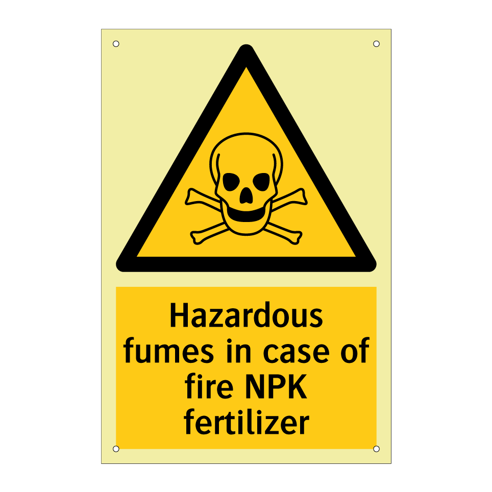Hazardous fumes in case of fire NPK fertilizer