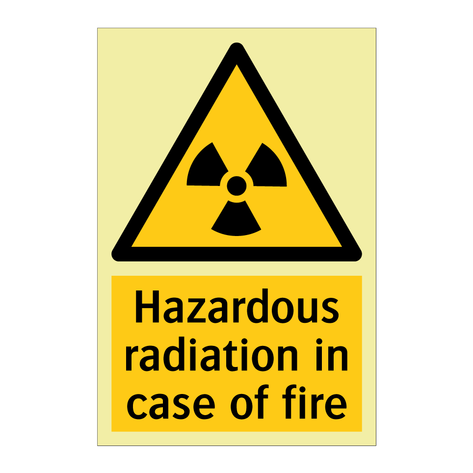 Hazardous radiation in case of fire