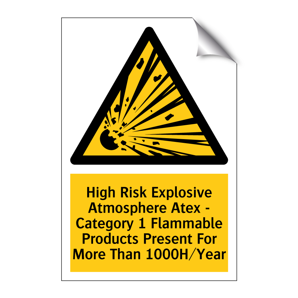 High Risk Explosive Atmosphere Atex - Category 1 Flammable Products Present For More Than 1000H/Year