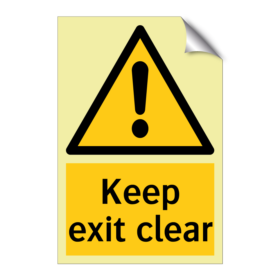 Keep exit clear