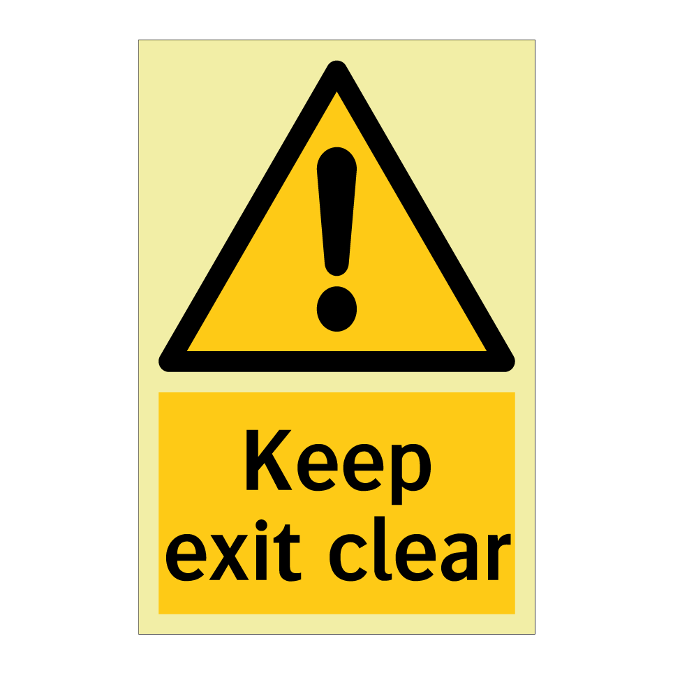Keep exit clear
