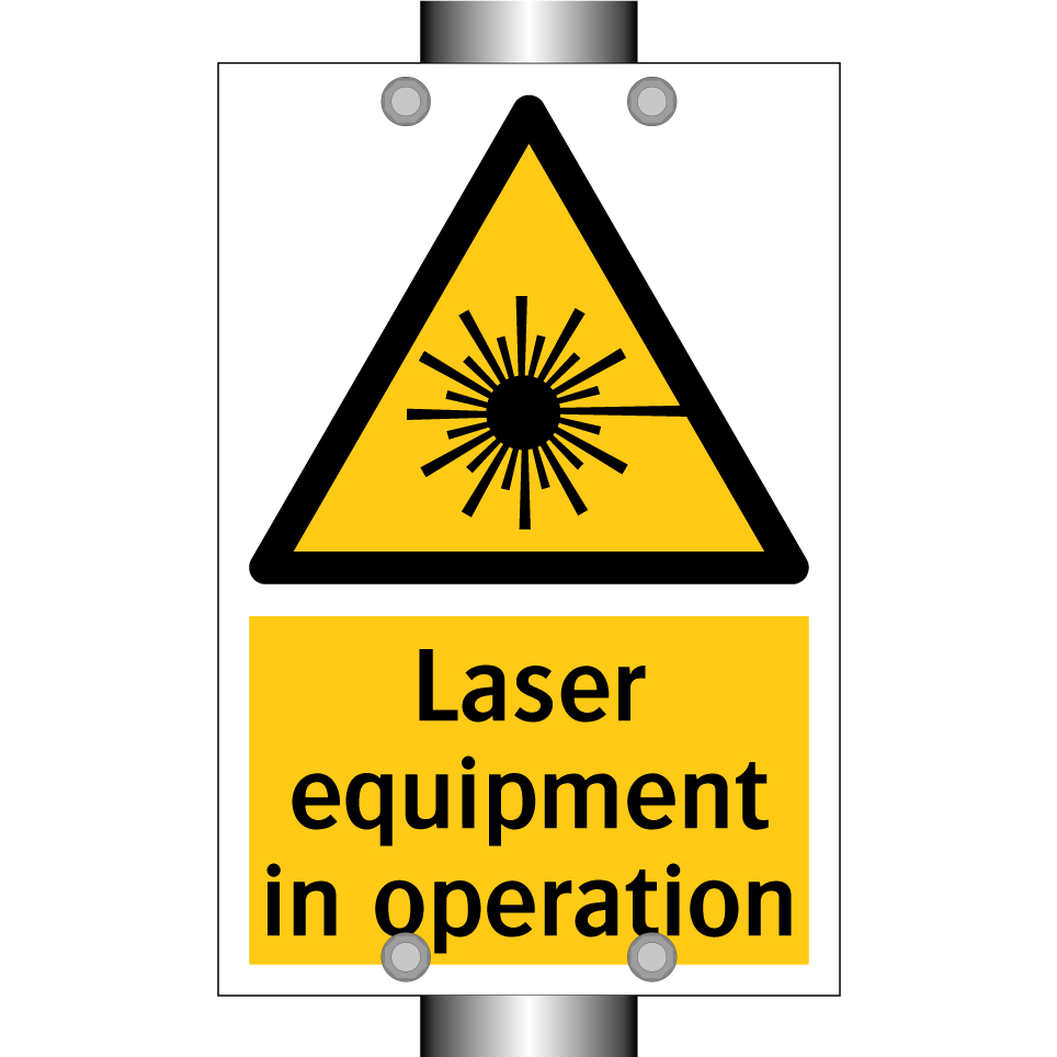 Laser equipment in operation