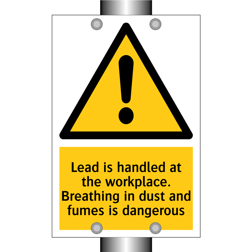 Lead is handled at the workplace. Breathing in dust and fumes is dangerous