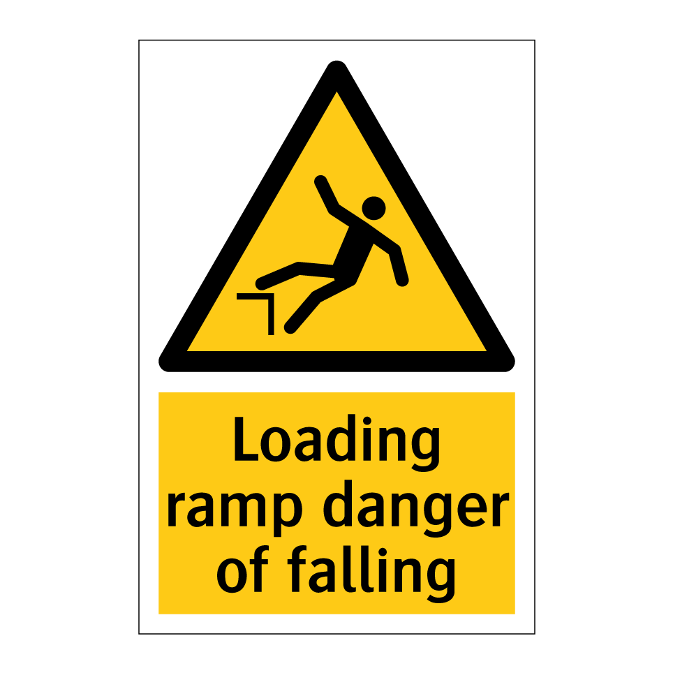 Loading ramp danger of falling