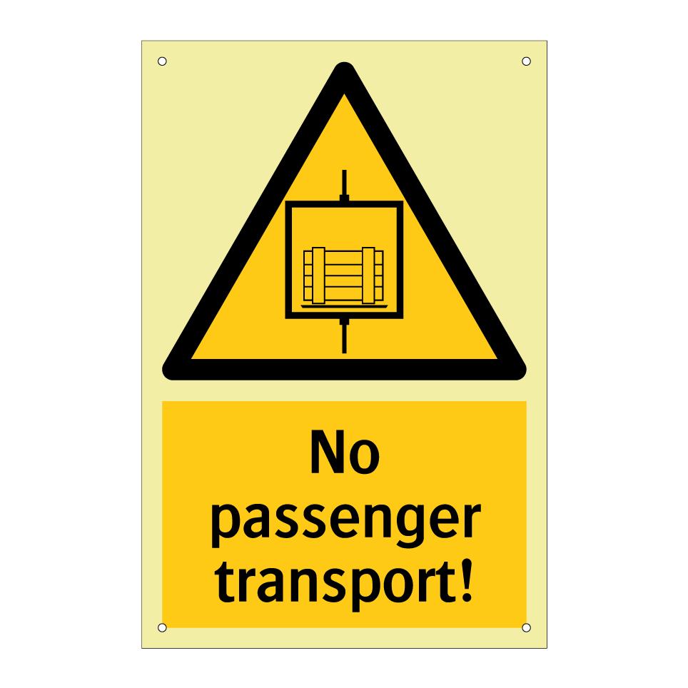 No passenger transport!