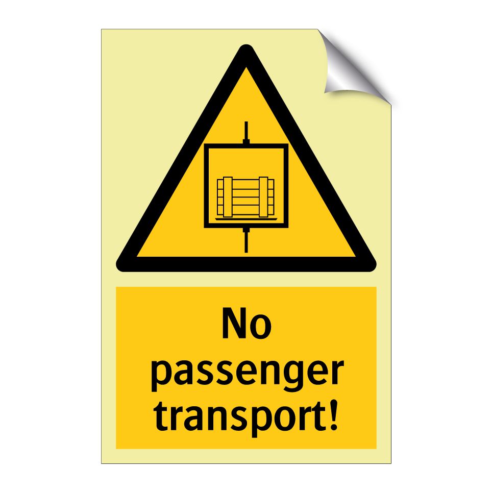 No passenger transport!