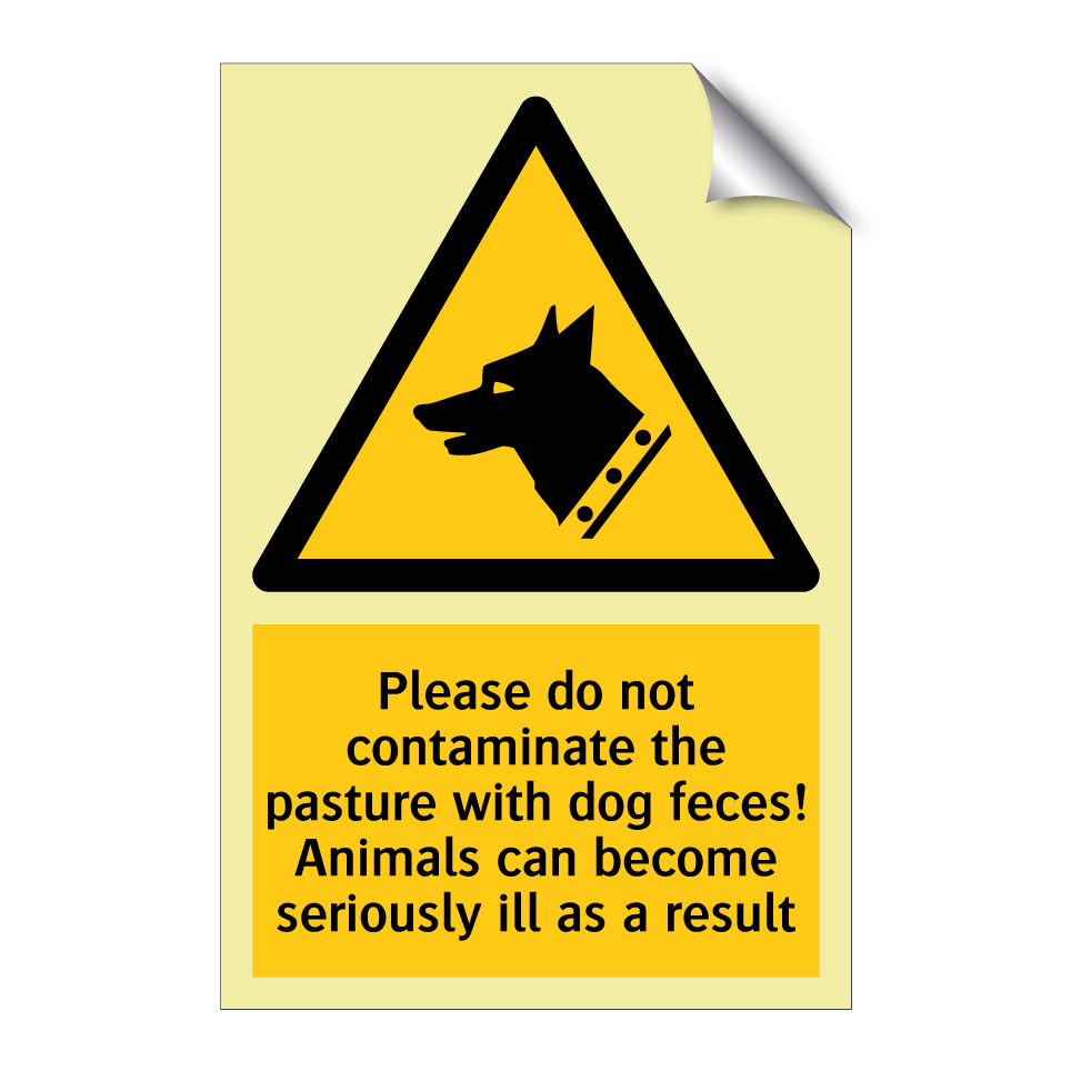 Please do not contaminate the pasture with dog feces! Animals can become seriously ill as a result