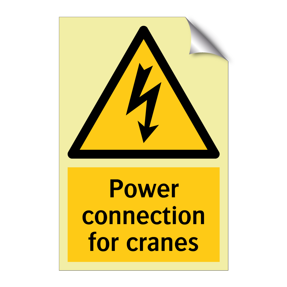 Power connection for cranes