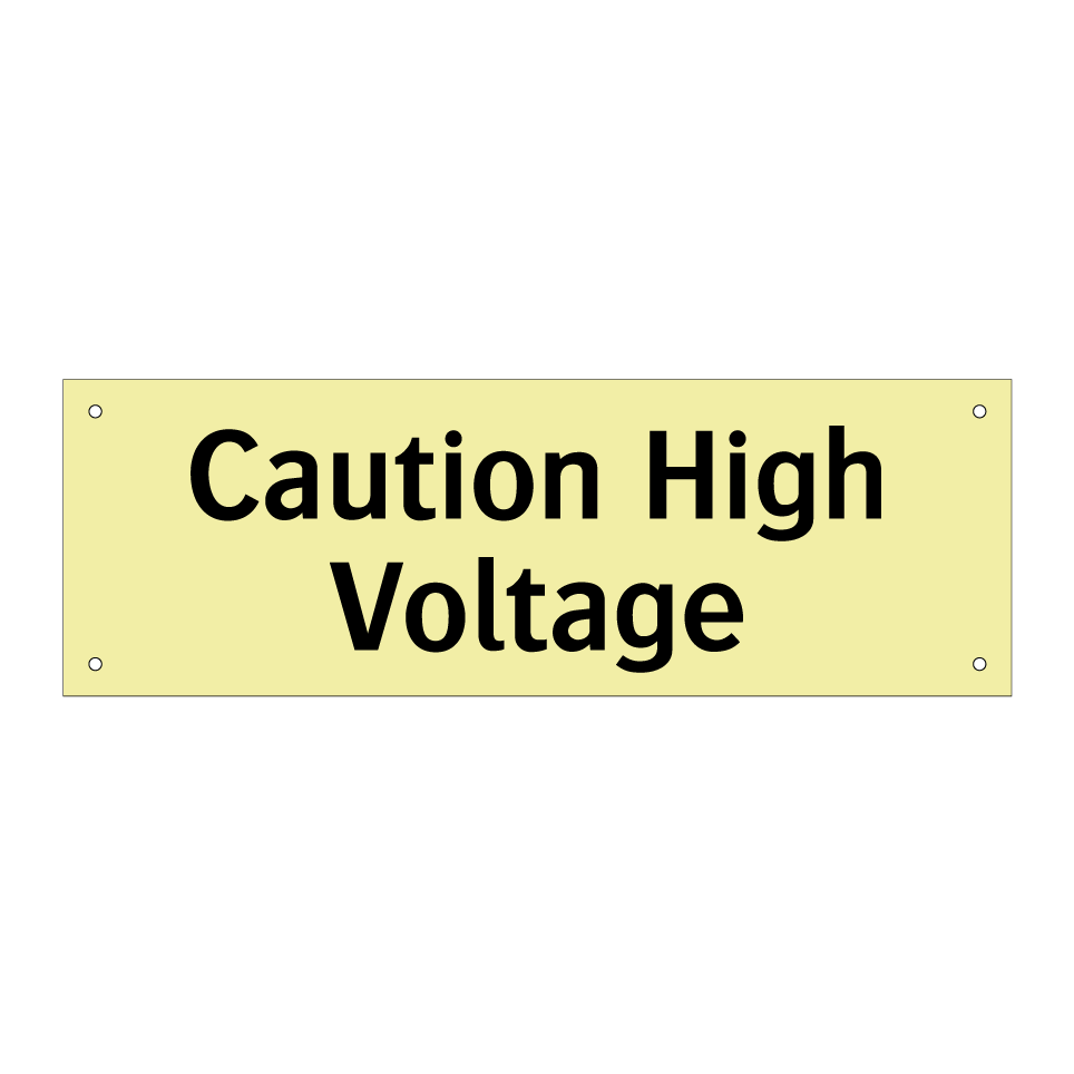 Caution High Voltage