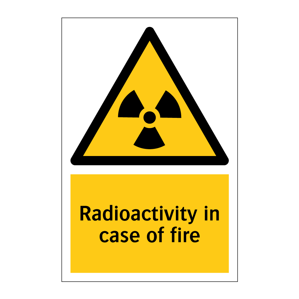 Radioactivity in case of fire