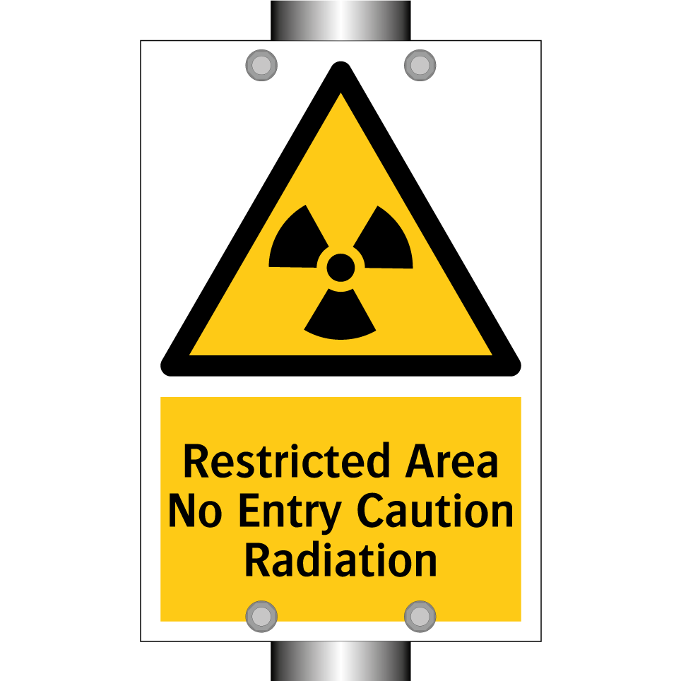 Restricted Area No Entry Caution Radiation