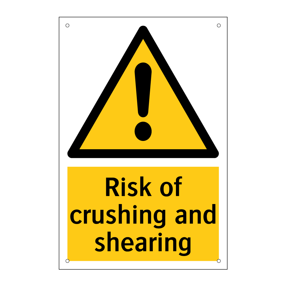 Risk of crushing and shearing