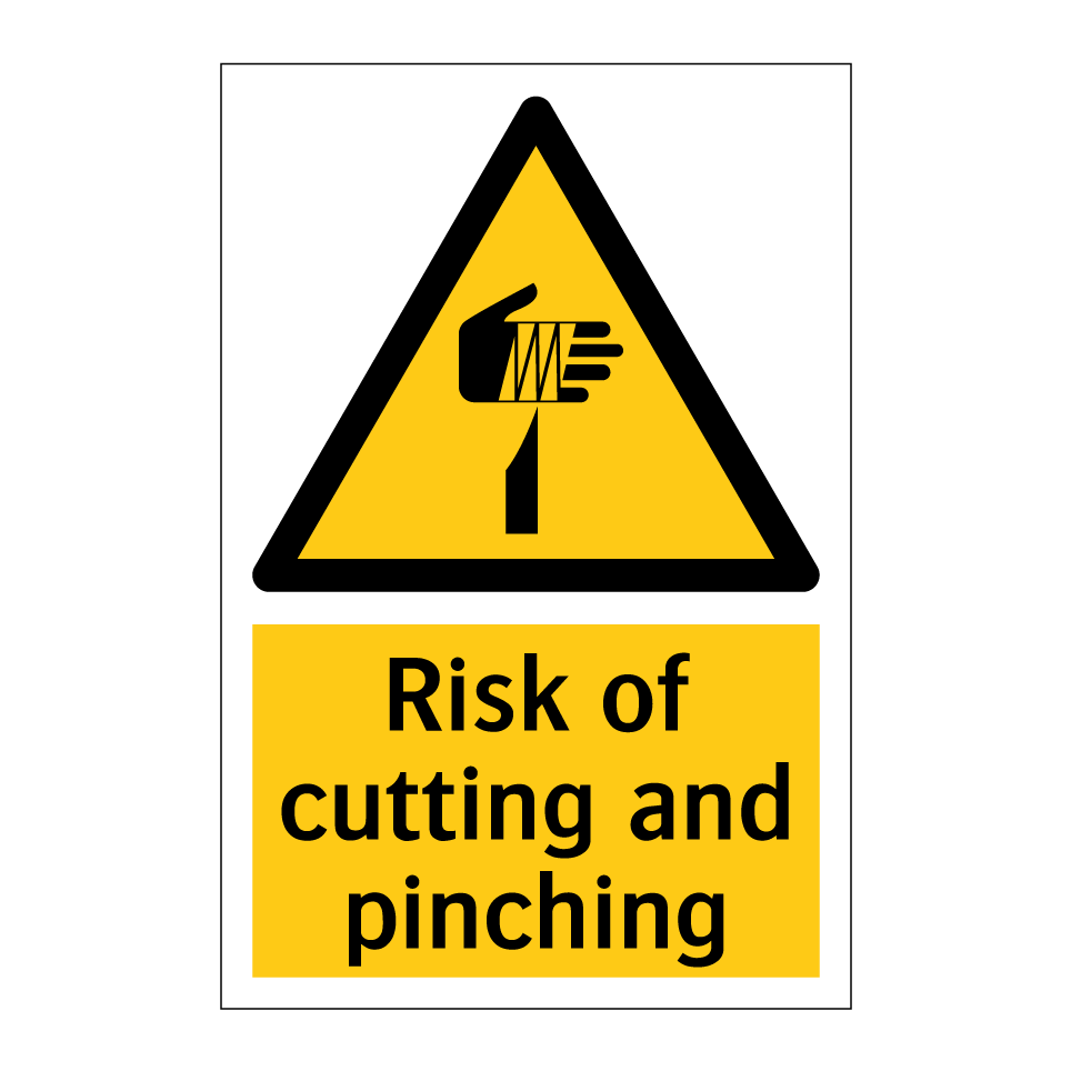 Risk of cutting and pinching