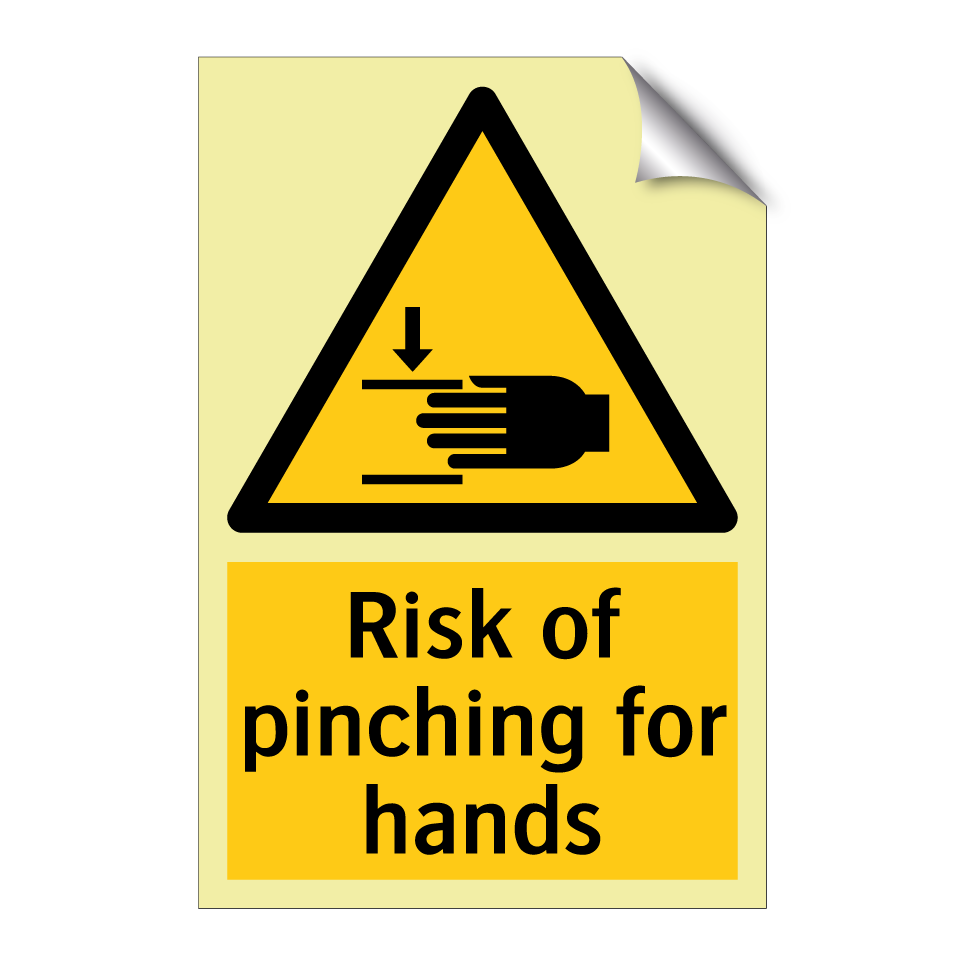Risk of pinching for hands