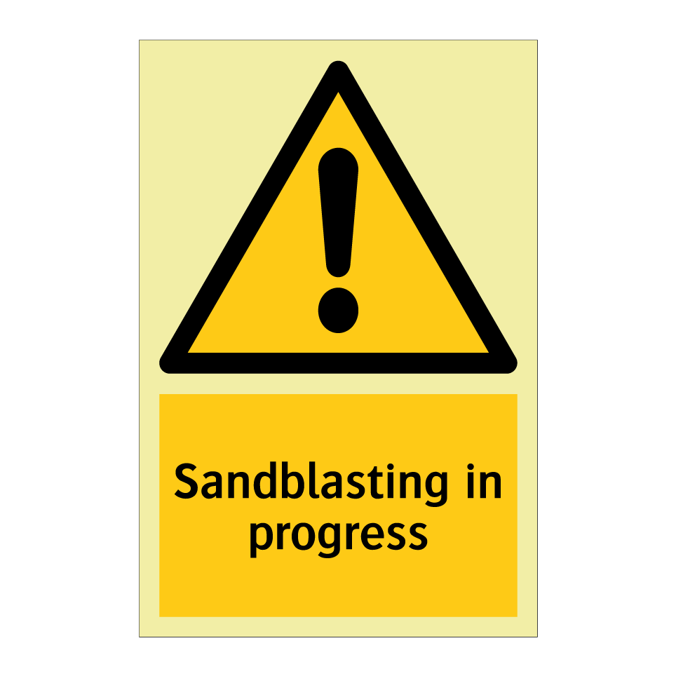 Sandblasting in progress
