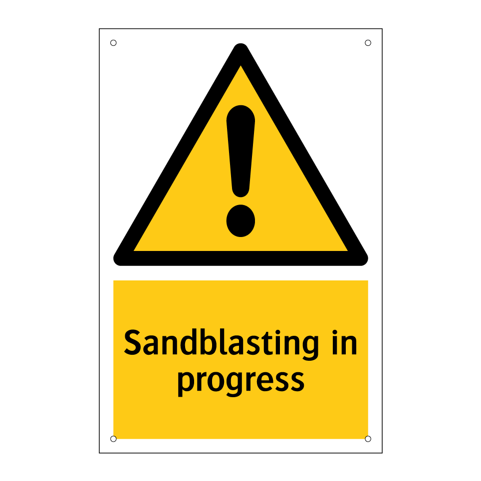 Sandblasting in progress