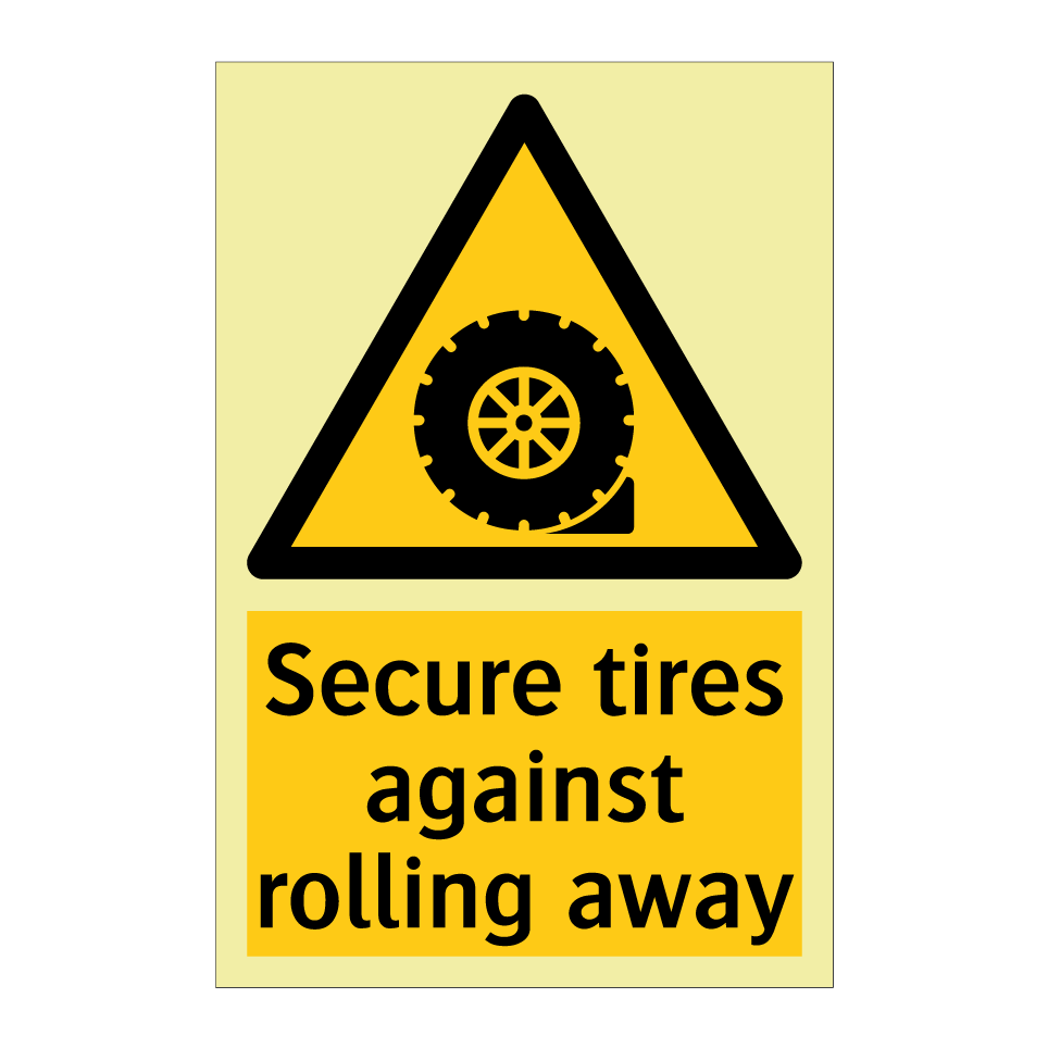 Secure tires against rolling away