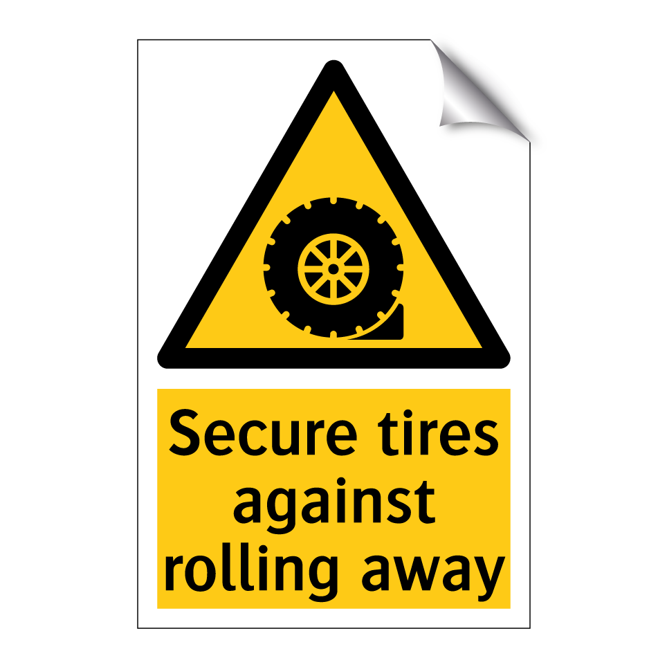 Secure tires against rolling away