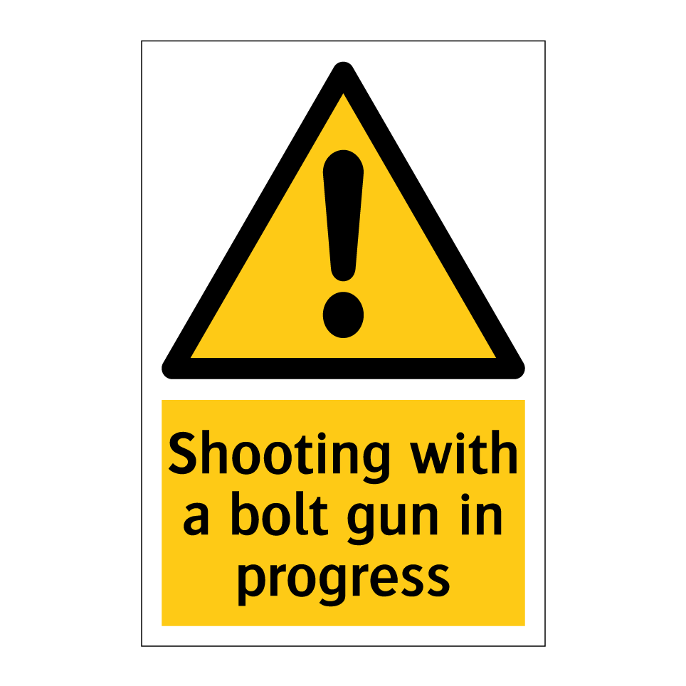 Shooting with a bolt gun in progress
