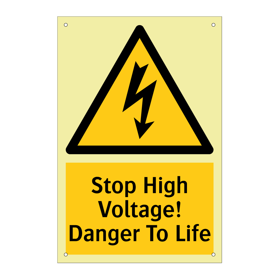 Stop High Voltage! Danger To Life