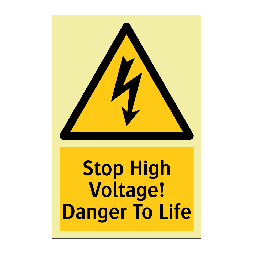 Stop High Voltage! Danger To Life
