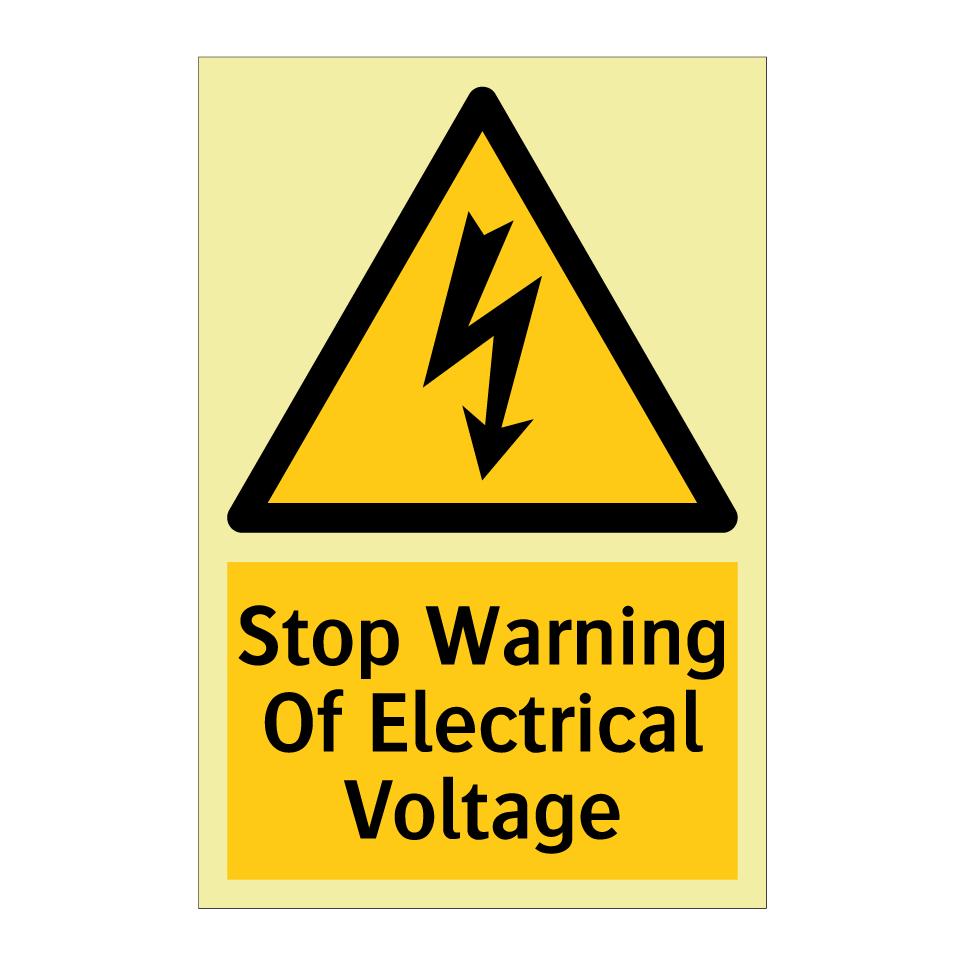Stop Warning Of Electrical Voltage