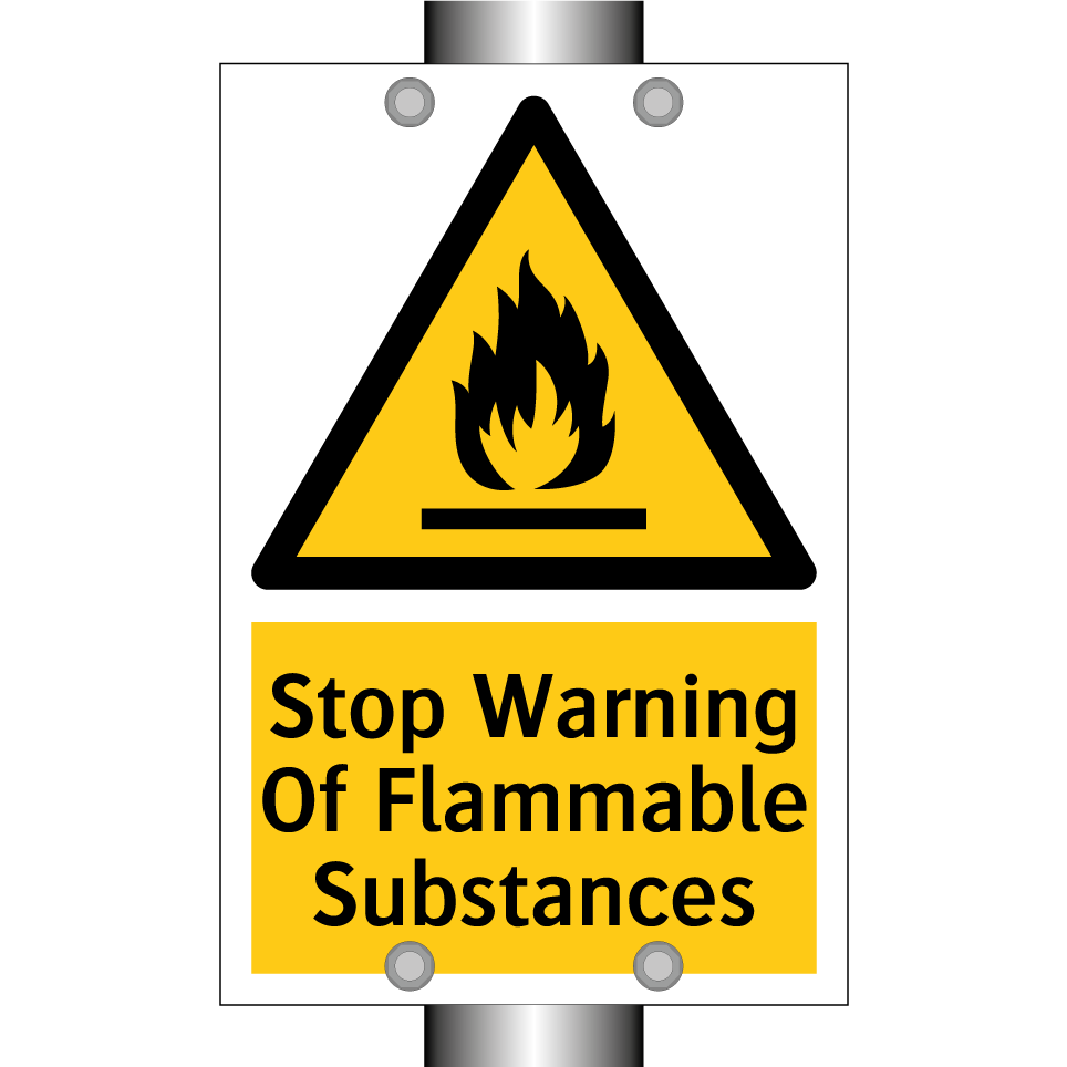 Stop Warning Of Flammable Substances