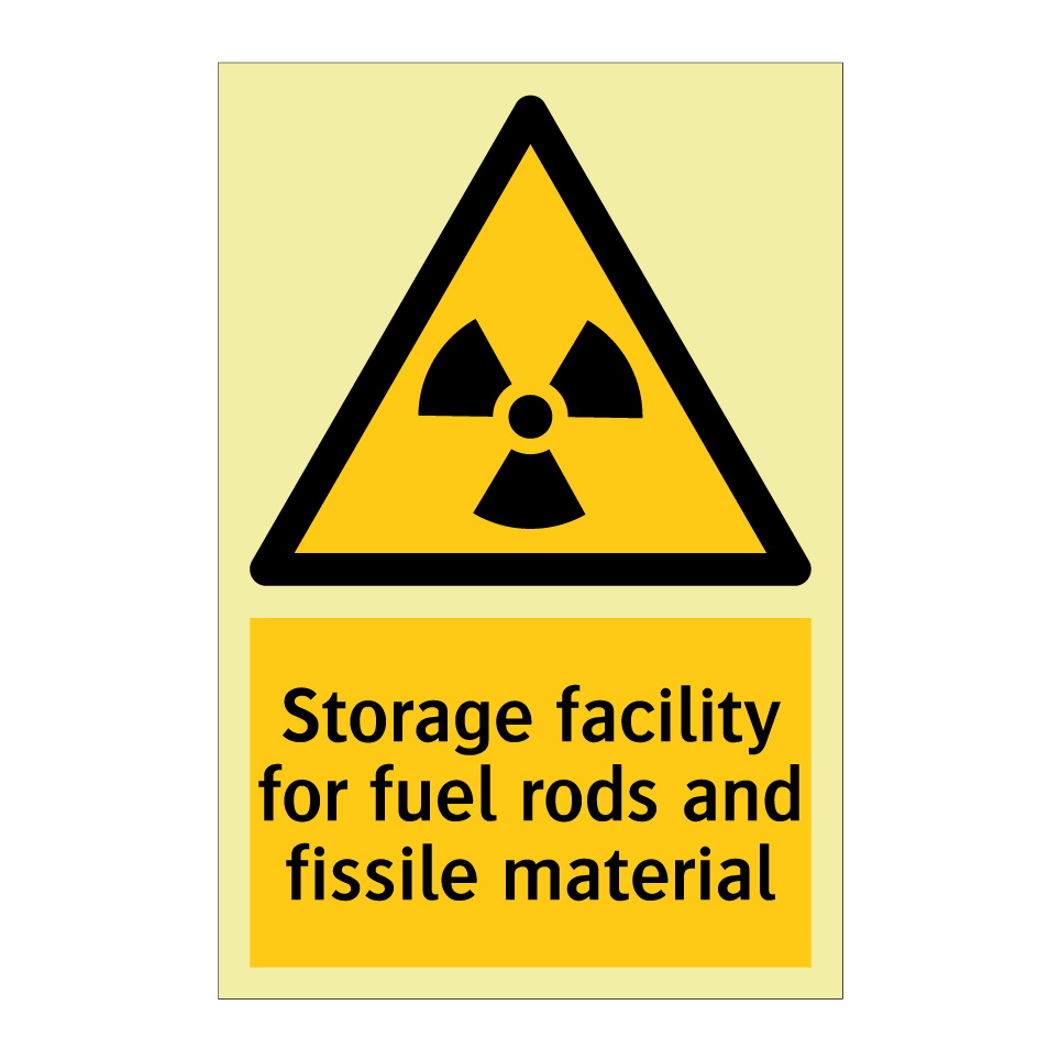 Storage facility for fuel rods and fissile material