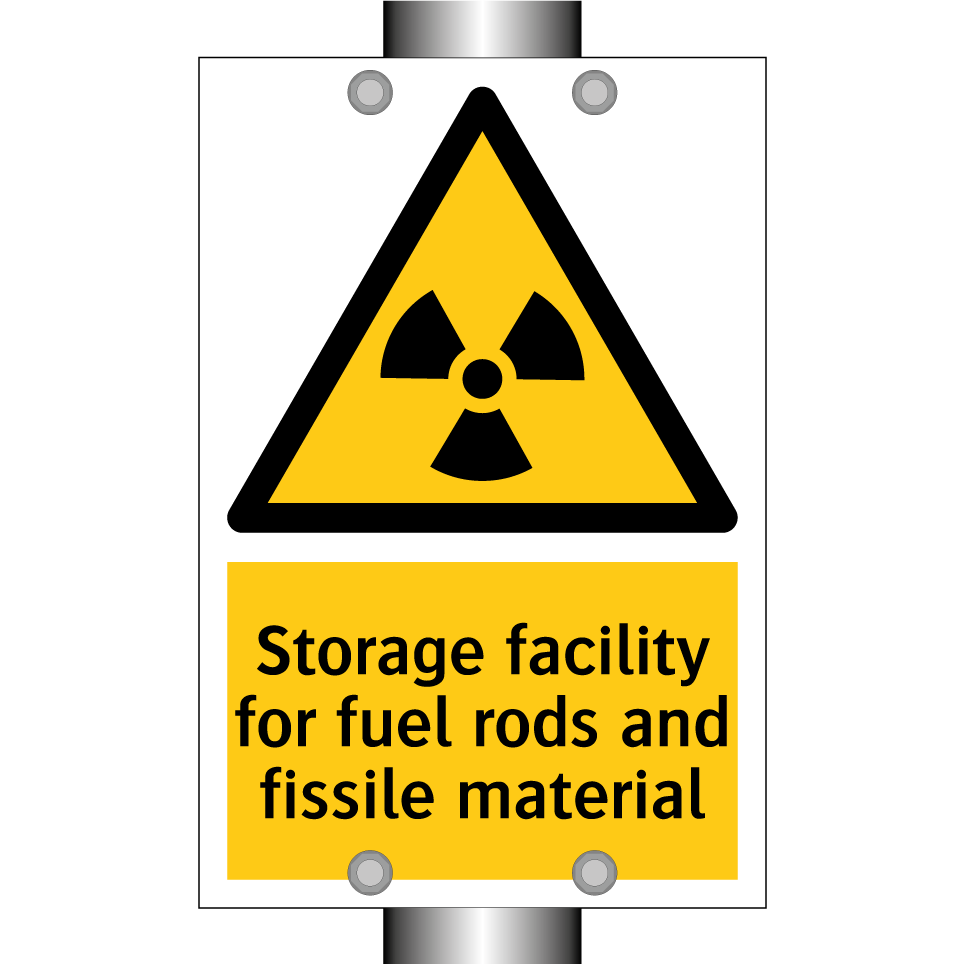 Storage facility for fuel rods and fissile material