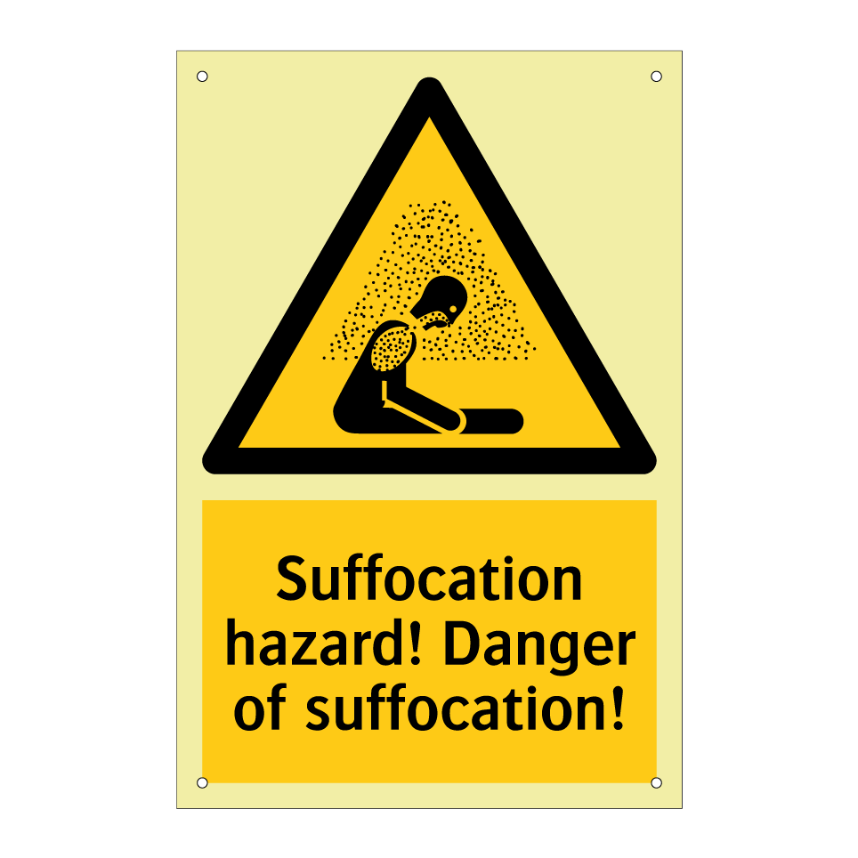 Suffocation hazard! Danger of suffocation!