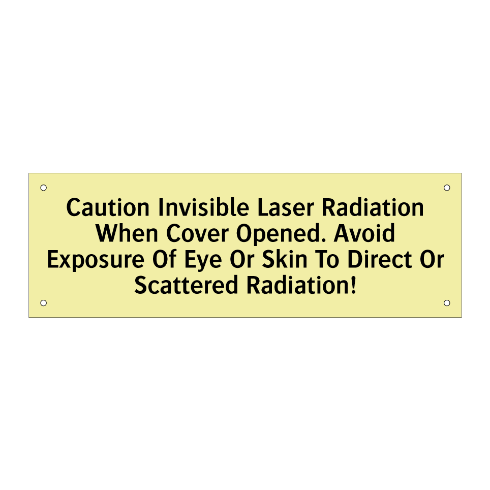 Caution Invisible Laser Radiation When Cover Opened. Avoid Exposure Of Eye Or Skin To Direct Or Scattered Radiation!