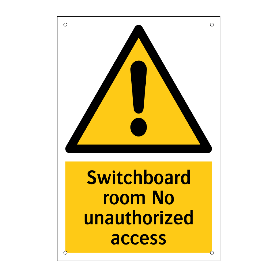 Switchboard room No unauthorized access