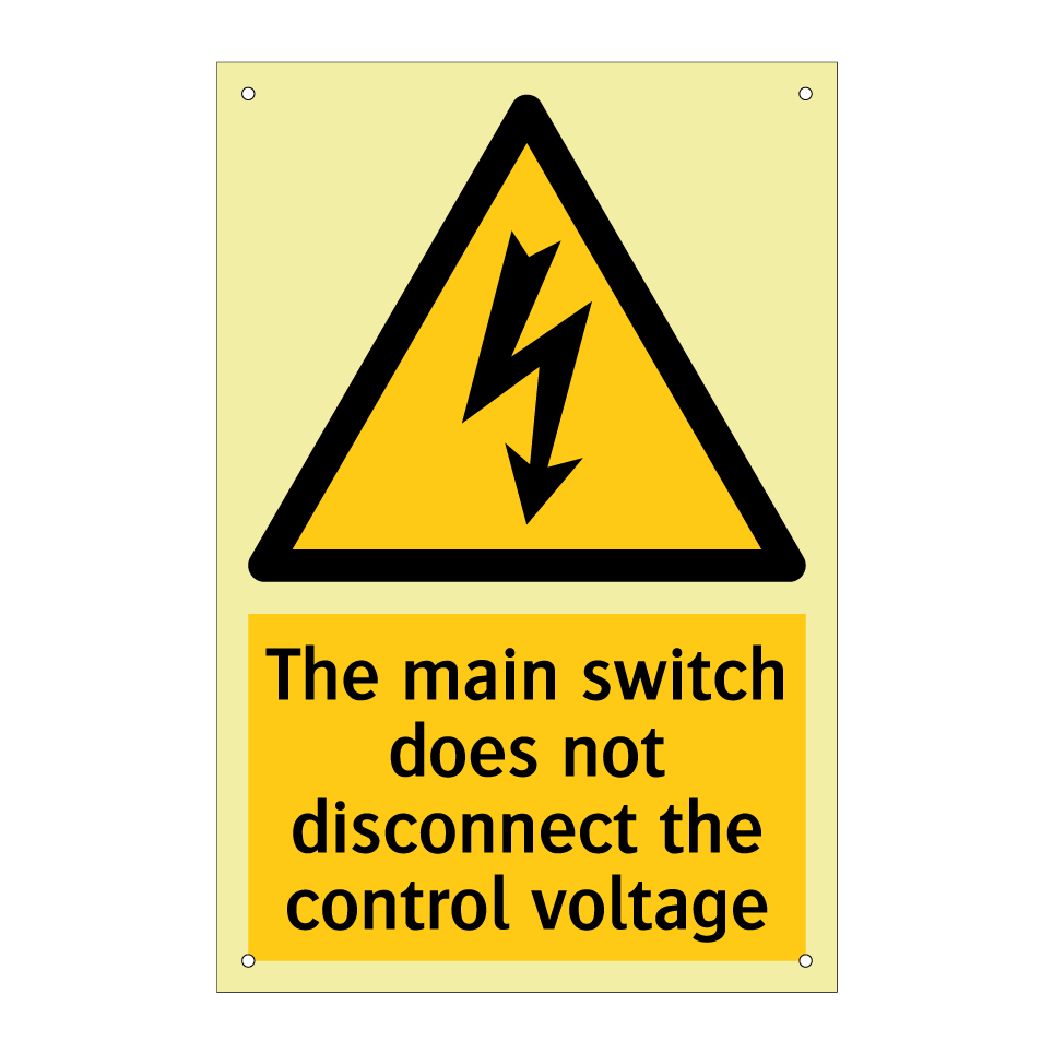 The main switch does not disconnect the control voltage