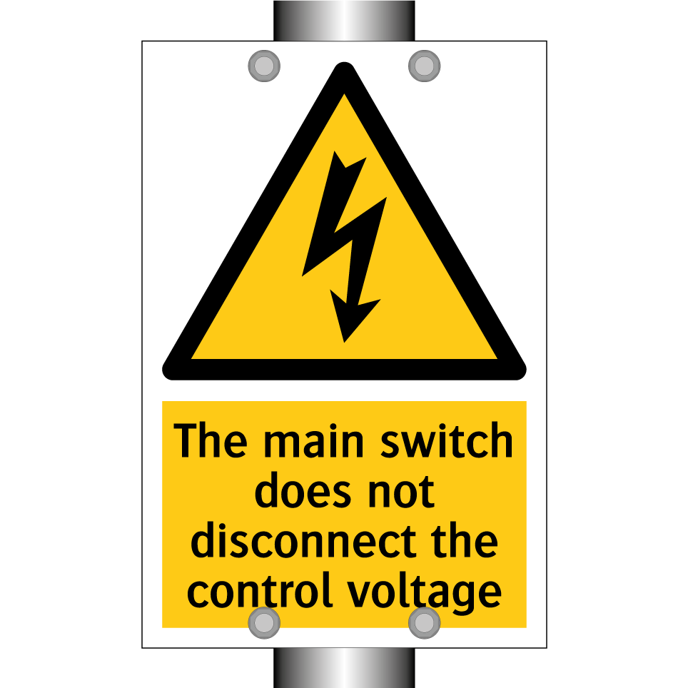 The main switch does not disconnect the control voltage