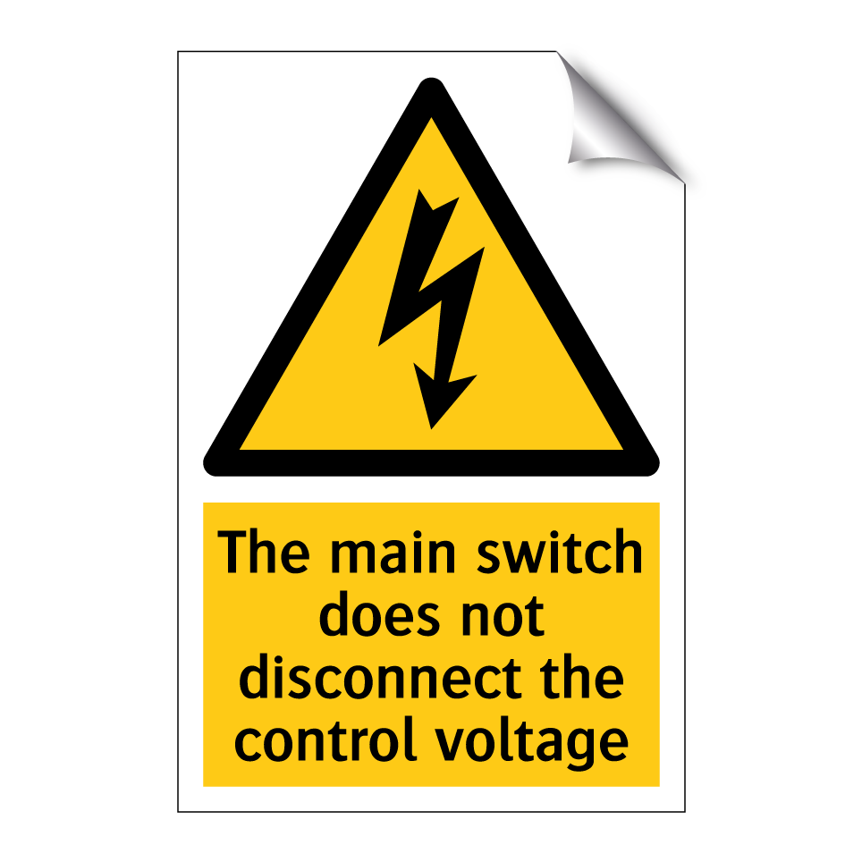 The main switch does not disconnect the control voltage