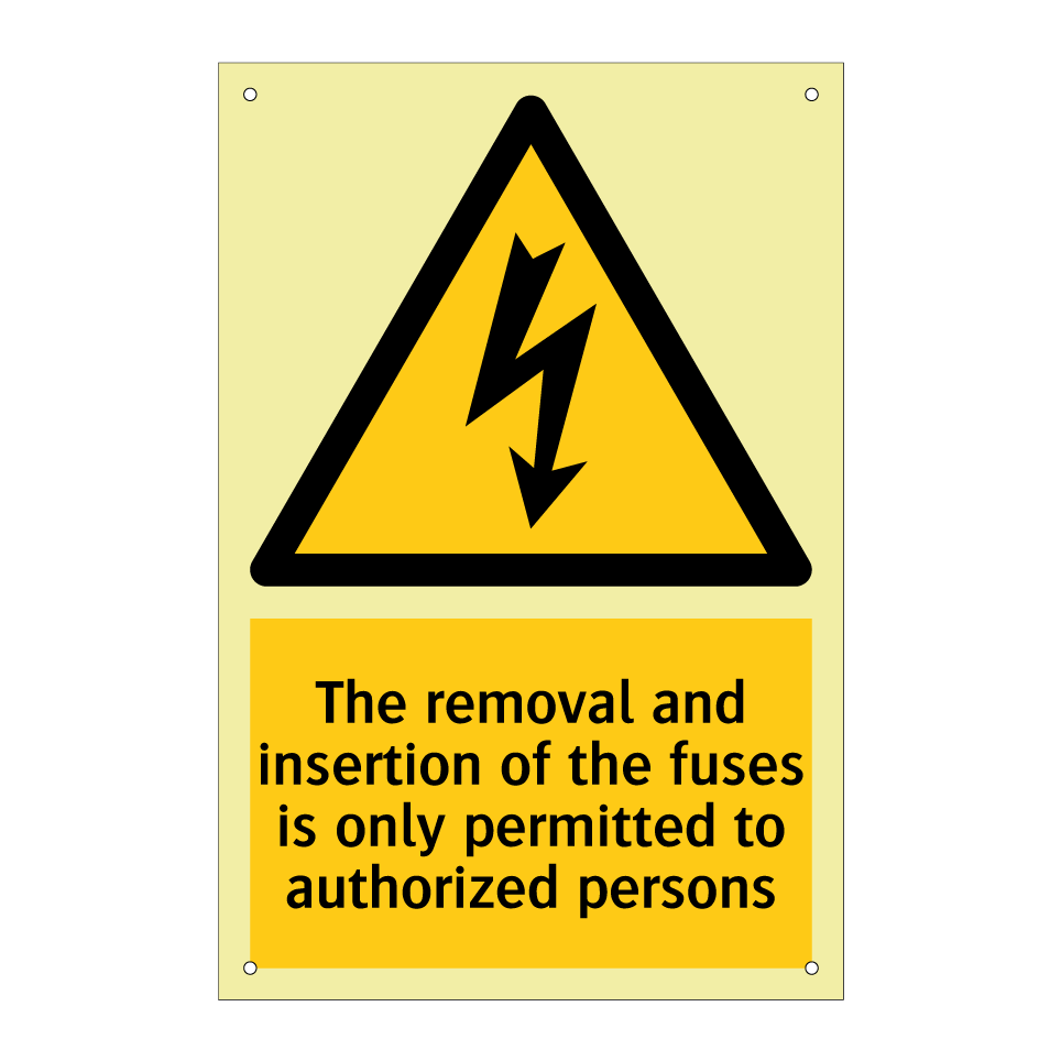 The removal and insertion of the fuses is only permitted to authorized persons