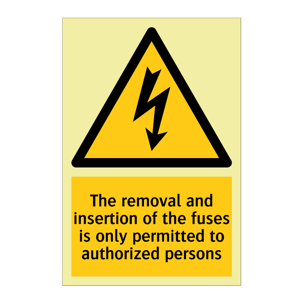 The removal and insertion of the fuses is only permitted to authorized persons